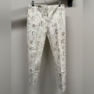 MaxMara “ABC” straight-leg cotton trousers. Size 8.